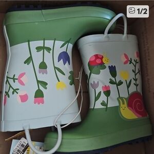 Girls Floral rain boots